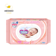 Khăn ướt Bobby dịu nhẹ cho bé 100 tờ