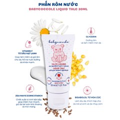 Phấn rôm nước BabyCoccole LIQUID TALC 30ml
