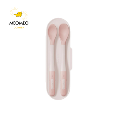 Bộ 2 Thìa Ăn Dặm Moyuum Silicon Level 1 & 2 Kèm Hộp Đựng