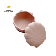 Chén bát ăn dặm Silicone hình Sò có nắp đậy TGM