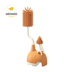 Cọ rửa bình sữa silicon cao cấp có đế phơi [Tay cầm xoay 360 độ]