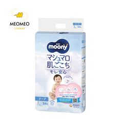 Tã / bỉm Moony Blue khô thoáng cho bé  NB / S / M / L / XL / XXL