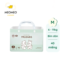 [Miếng lẻ] Bỉm Momo Rabbit – Bản Friends | Mềm mại, thấm hút tốt, nâng niu làn da bé