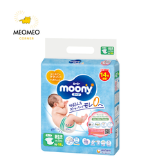 Tã / bỉm Moony Blue khô thoáng cho bé  NB / S / M / L / XL / XXL