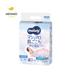 Tã / bỉm Moony Blue khô thoáng cho bé  NB / S / M / L / XL / XXL