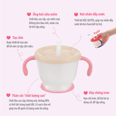 Cốc / Ly tập uống 3 trong 1, 3 giai đoạn Richell của Nhật Bản