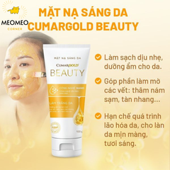 Mặt nạ sáng da CumarGold Beauty giúp hỗ trợ mờ thâm nám, dưỡng sáng da từ nghệ Nano 100g