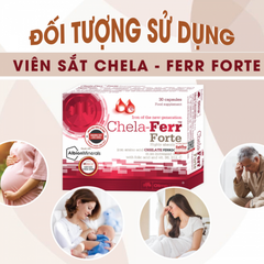 Viên uống bổ sung sắt cho bà bầu và người lớn Chela-Ferr Forte hộp 30 viên