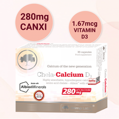 Viên uống Canxi Chela Calcium D3 bổ sung Canxi hữu cơ cho bà bầu và người lớn hộp 30 viên