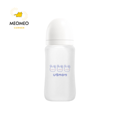 Bình sữa thuỷ tinh phủ Silicon Ubmom