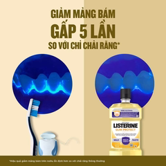 Nước Súc Miệng LISTERINE® Gum Protect Zero Alcohol Gumcare (Gừng) 750ml