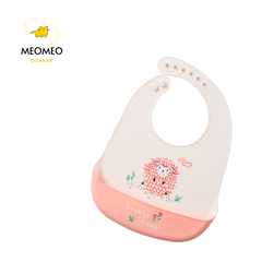 Yếm ăn dặm silicone có máng cho bé