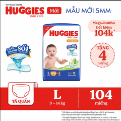 TÃ QUẦN Huggies Skin Care MEGA JUMBO Tràm Trà Tự Nhiên