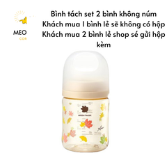 Bình sữa Green Finger Bebegrow PPSU Hàn Quốc size 160ml / 280ml núm ti mềm 2 van khí chính hãng Greenfinger - GREEN