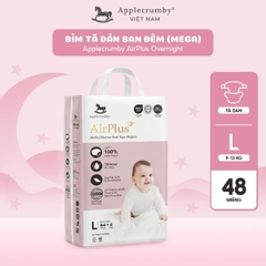 [ Miếng lẻ ]Tã / bỉm dán, quần Applecrumby Overnight ban đêm / ban ngày cho bé