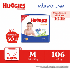 TÃ QUẦN Huggies Skin Care MEGA JUMBO Tràm Trà Tự Nhiên