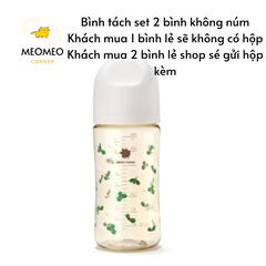 Bình sữa Green Finger Bebegrow PPSU Hàn Quốc size 160ml / 280ml núm ti mềm 2 van khí chính hãng Greenfinger - GREEN
