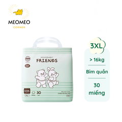 [Miếng lẻ] Bỉm Momo Rabbit – Bản Friends | Mềm mại, thấm hút tốt, nâng niu làn da bé