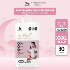 Tã bỉm đêm Applecrumby Airplus Overnight Mega Pull Ups S M L XL XXL