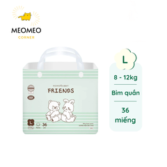 [Miếng lẻ] Bỉm Momo Rabbit – Bản Friends | Mềm mại, thấm hút tốt, nâng niu làn da bé