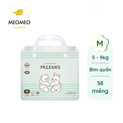 [Miếng lẻ] Bỉm Momo Rabbit – Bản Friends | Mềm mại, thấm hút tốt, nâng niu làn da bé