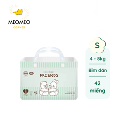 [Miếng lẻ] Bỉm Momo Rabbit – Bản Friends | Mềm mại, thấm hút tốt, nâng niu làn da bé