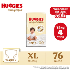 Tã bỉm quần Huggies Skin Perfect 2 vùng thấm M L XL XXL