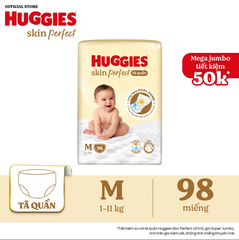 Tã bỉm quần Huggies Skin Perfect 2 vùng thấm M L XL XXL