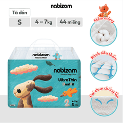 Tã dán Nabizam Ultra Thin S M L XL