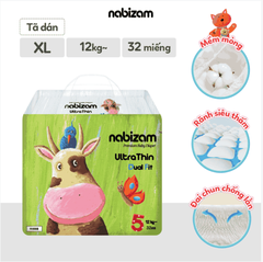 Tã dán Nabizam Ultra Thin S M L XL