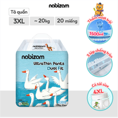 Tã bỉm quần Nabizam Ultra Thin 4 mùa M L XL 2XL 3XL 4XL