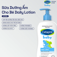 Dưỡng ẩm Cetaphil Baby Daily Lotion with Shea Butter bơ hạt mỡ cho bé 400ml
