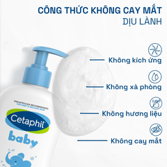 Sữa tắm gội Cetaphil Baby Gentle Wash & Shampoo cho bé 400ml
