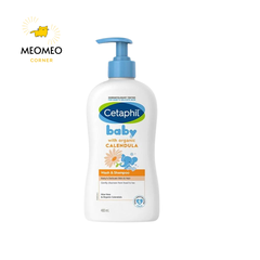 Sữa tắm gội Cetaphil Baby With Organic Calendula hoa cúc hữu cơ cho bé 400ml