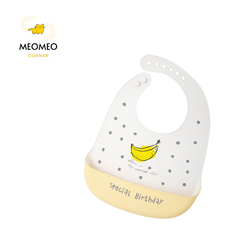 Yếm ăn dặm silicone có máng cho bé