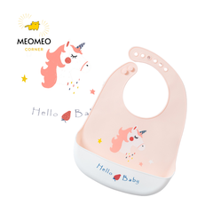 Yếm ăn dặm silicone có máng cho bé