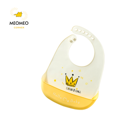 Yếm ăn dặm silicone có máng cho bé
