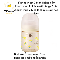 Bình sữa Green Finger Bebegrow PPSU Hàn Quốc size 160ml / 280ml núm ti mềm 2 van khí chính hãng Greenfinger - GREEN