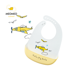 Yếm ăn dặm silicone có máng cho bé