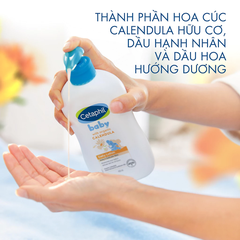 Sữa tắm gội Cetaphil Baby With Organic Calendula hoa cúc hữu cơ cho bé 400ml