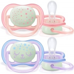 Ti giả / ty giả ngậm Avent Ultra Air dạ quang / phát sáng / phản quang cho bé