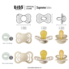 Ti giả BIBS sản xuất tại Đan Mạch BIB Supreme Latex bibs cao su núm dẹp