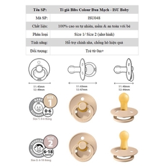 Ti giả BIBS sản xuất tại Đan Mạch BIB Colour Latex / bibs Boheme Latex cao su núm tròn
