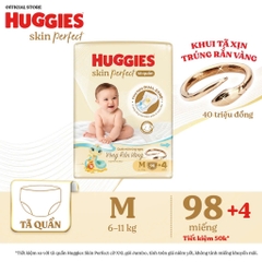 Tã / Bỉm quần Huggies Skin Perfect 2 vùng thấm sz M / L / XL / XXL cho bé