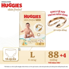 Tã / Bỉm quần Huggies Skin Perfect 2 vùng thấm sz M / L / XL / XXL cho bé
