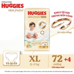 Tã / Bỉm quần Huggies Skin Perfect 2 vùng thấm sz M / L / XL / XXL cho bé