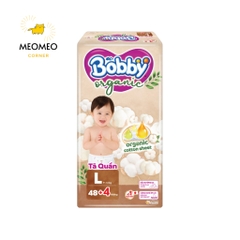 [CHÍNH HÃNG DIANA UNICHARM] Tã Quần Bobby Organic – Tặng Thêm 4 Miếng – Cotton Hữu Cơ, Thoáng Khí, Chống Tràn – Size M/L