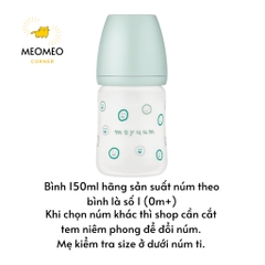 Bình sữa Moyuum Thuỷ Tinh tráng Silicon 150ml 240ml Hàn Quốc