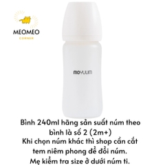 Bình sữa Moyuum Thuỷ Tinh tráng Silicon 150ml 240ml Hàn Quốc