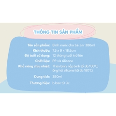 Bình nước b.box JNR bbox jnr cho bé 380ml